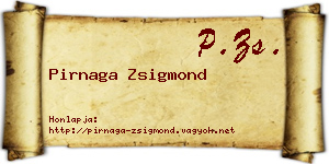 Pirnaga Zsigmond névjegykártya