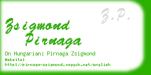 zsigmond pirnaga business card